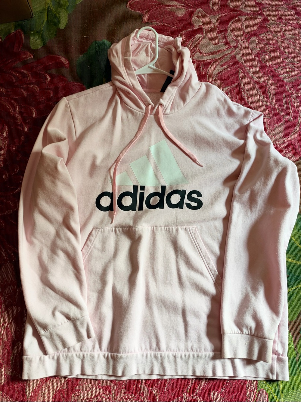 adidas Pink Logo Hoodie Sweatshirt